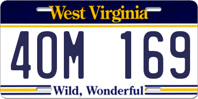 WV license plate 4OM169