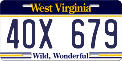 WV license plate 4OX679