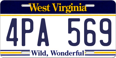 WV license plate 4PA569