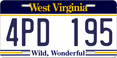 WV license plate 4PD195