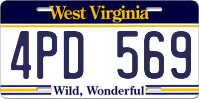 WV license plate 4PD569