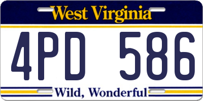 WV license plate 4PD586