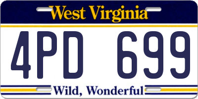 WV license plate 4PD699
