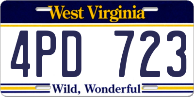 WV license plate 4PD723