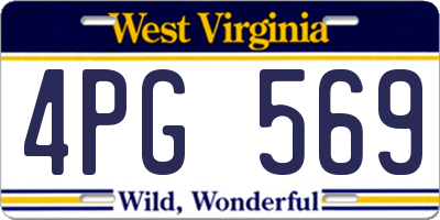 WV license plate 4PG569