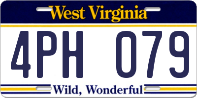 WV license plate 4PH079