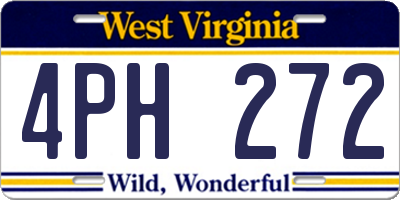 WV license plate 4PH272