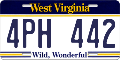 WV license plate 4PH442