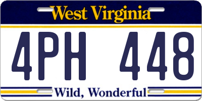 WV license plate 4PH448