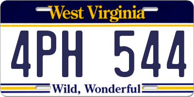 WV license plate 4PH544