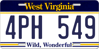 WV license plate 4PH549