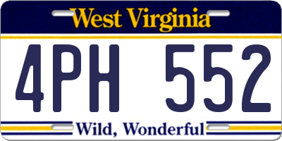 WV license plate 4PH552