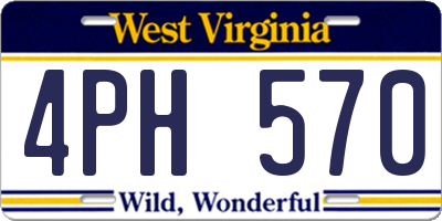 WV license plate 4PH570