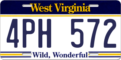 WV license plate 4PH572
