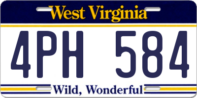WV license plate 4PH584