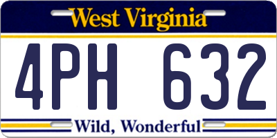 WV license plate 4PH632
