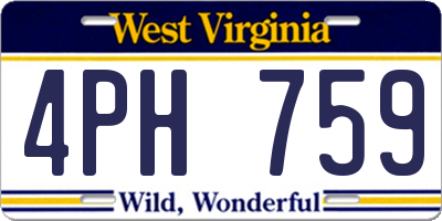 WV license plate 4PH759