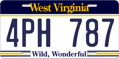 WV license plate 4PH787