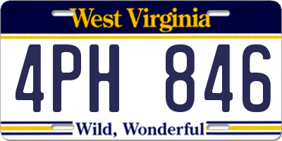 WV license plate 4PH846