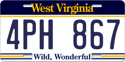 WV license plate 4PH867