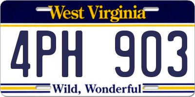 WV license plate 4PH903