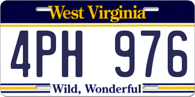 WV license plate 4PH976