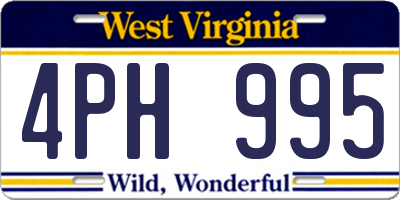 WV license plate 4PH995