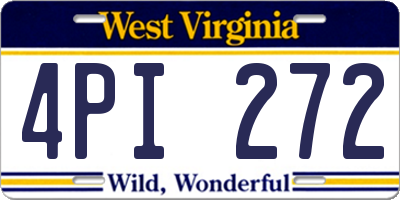 WV license plate 4PI272