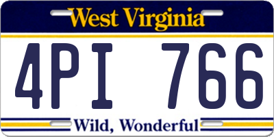 WV license plate 4PI766