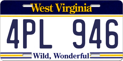 WV license plate 4PL946