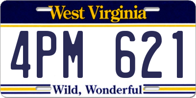 WV license plate 4PM621
