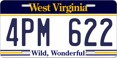 WV license plate 4PM622