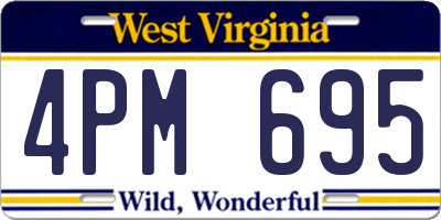 WV license plate 4PM695