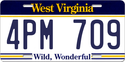 WV license plate 4PM709