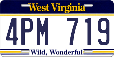 WV license plate 4PM719