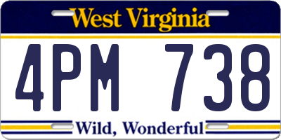 WV license plate 4PM738