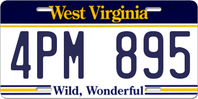 WV license plate 4PM895