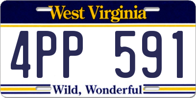 WV license plate 4PP591