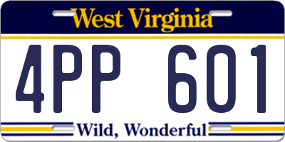 WV license plate 4PP601