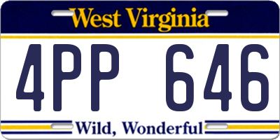 WV license plate 4PP646