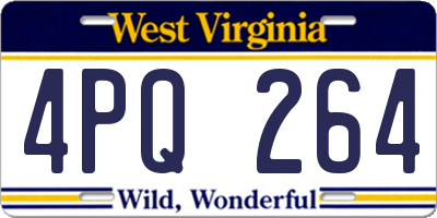 WV license plate 4PQ264
