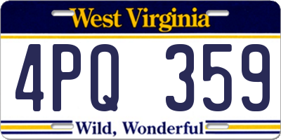 WV license plate 4PQ359