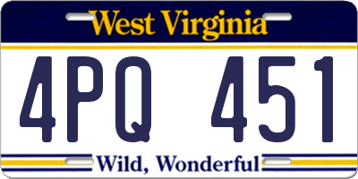 WV license plate 4PQ451