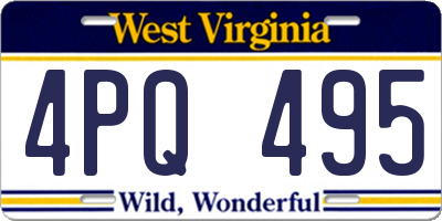 WV license plate 4PQ495