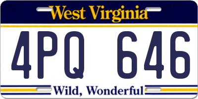 WV license plate 4PQ646
