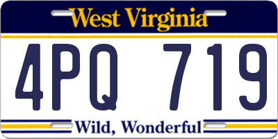 WV license plate 4PQ719