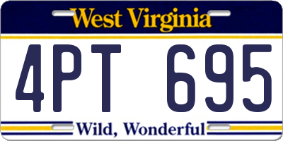 WV license plate 4PT695