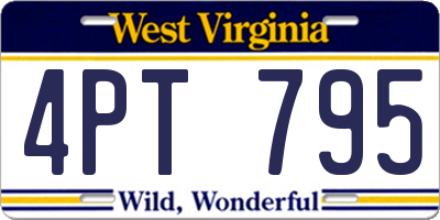 WV license plate 4PT795