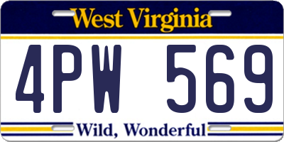 WV license plate 4PW569