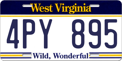 WV license plate 4PY895